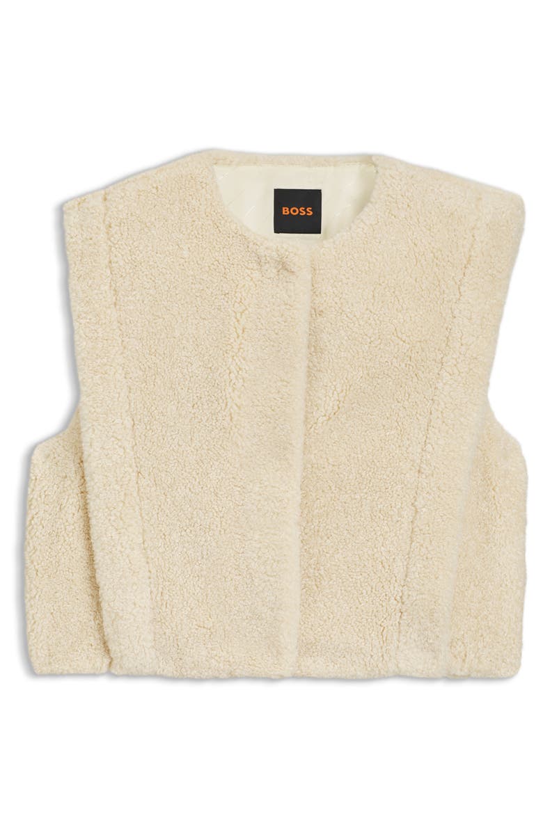 BOSS Orange Cosila Faux Shearling Vest, Alternate, color, 