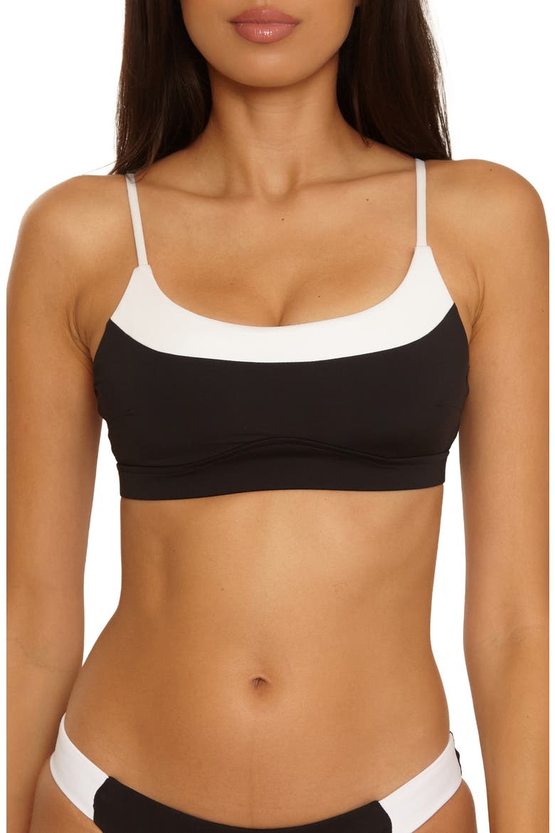 Sport Mode Bralette Bikini Top, Main, color, BLACK