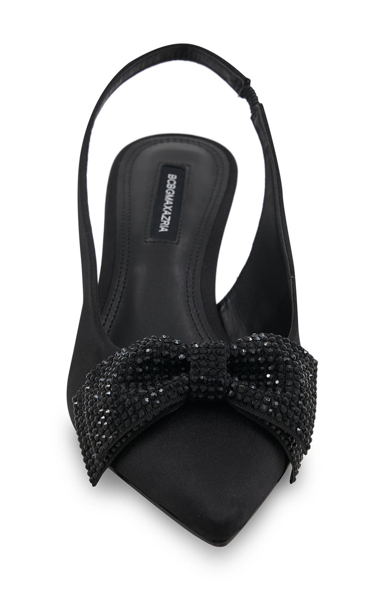 BCBGMAXAZRIA Archie Pointed Toe Slingback Pump, Alternate, color, Black