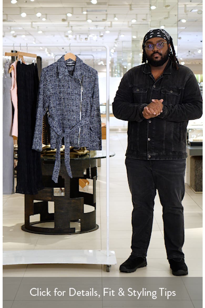 Belted Tweed Moto Jacket video