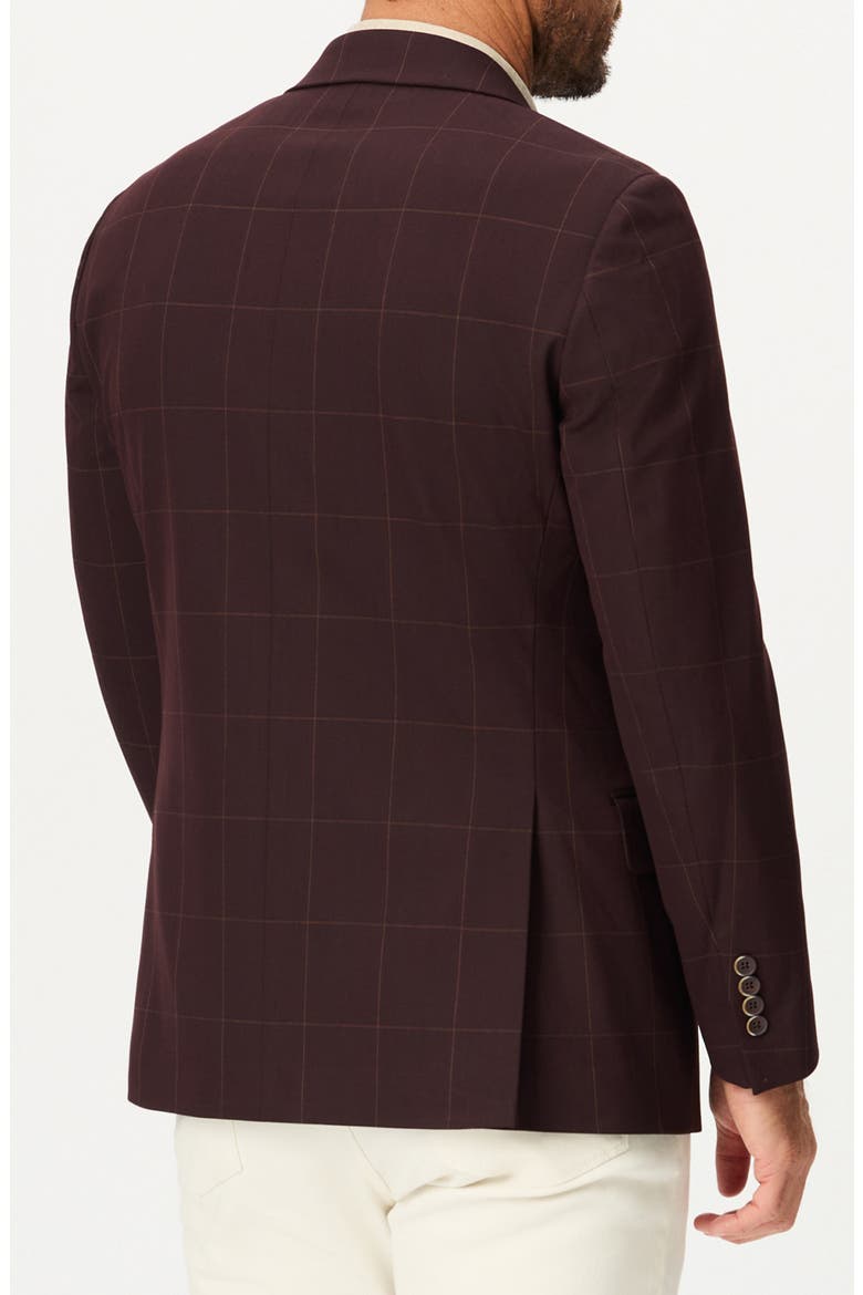 Windowpane Sport Coat, Alternate, color, MAROON