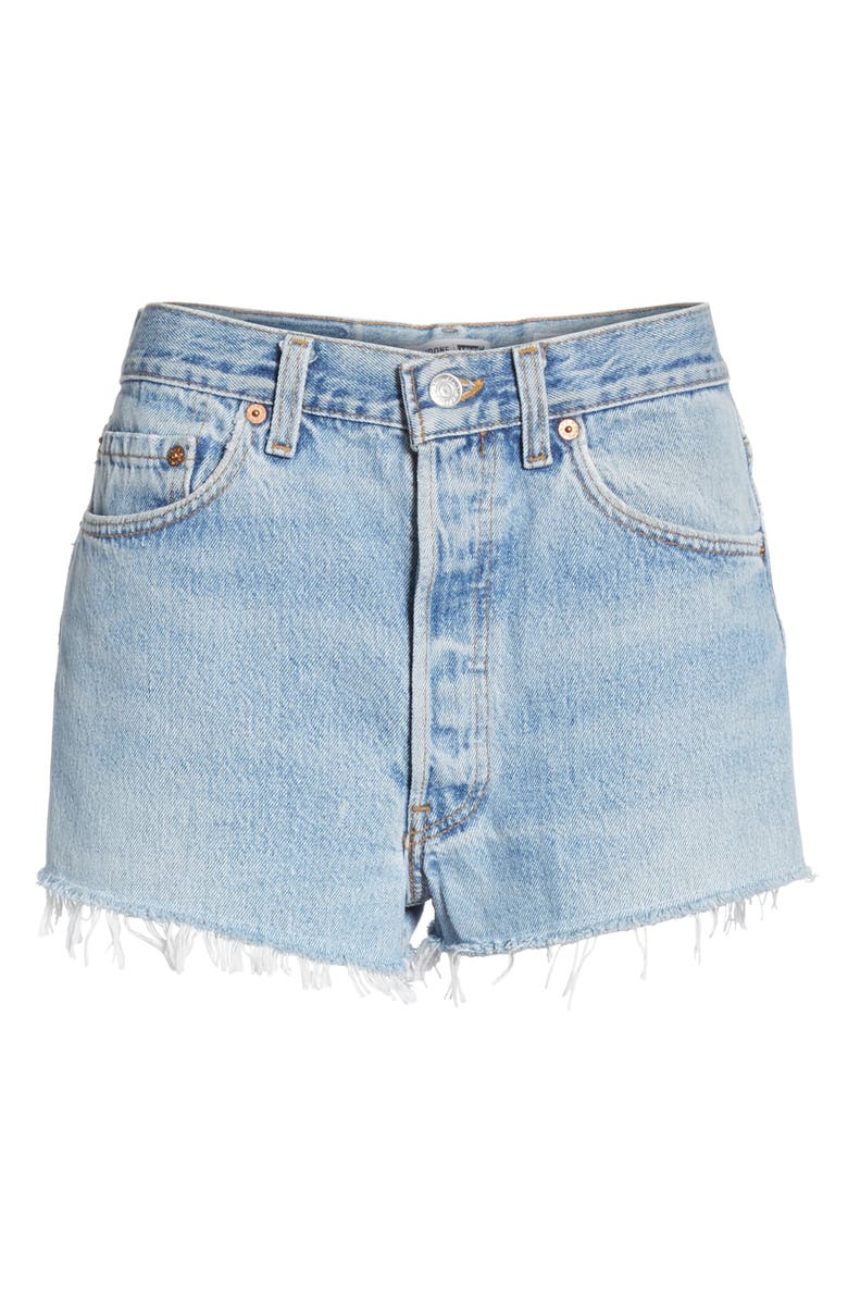 Re/Done The Short Denim Shorts, Alternate, color,