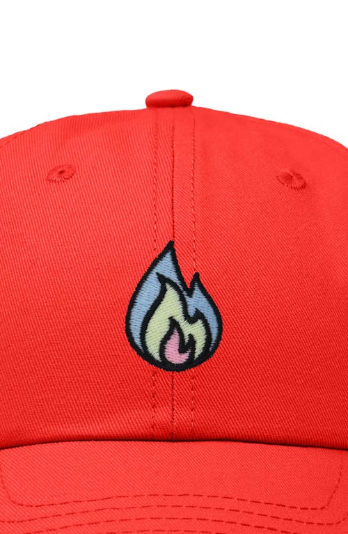 Dalix Fire Dad Hat In Red