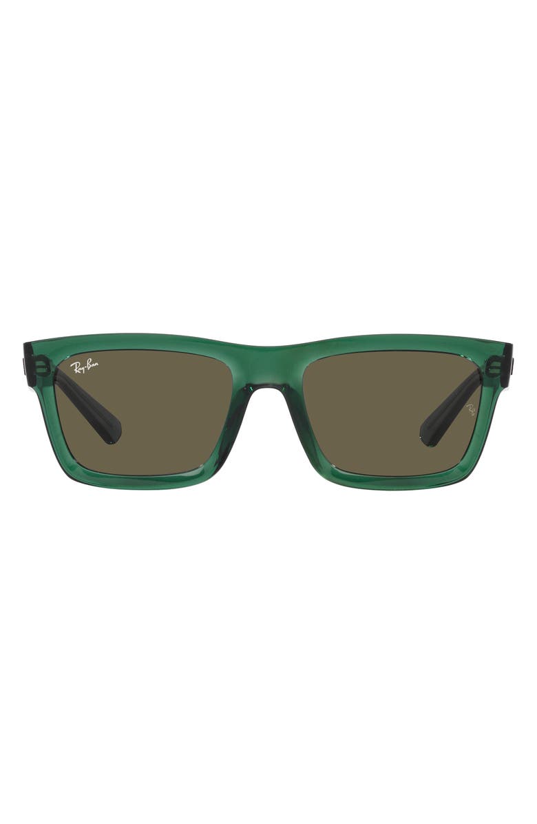 Ray-Ban Warren 57mm Rectangular Sunglasses, Main, color, Transparent Green