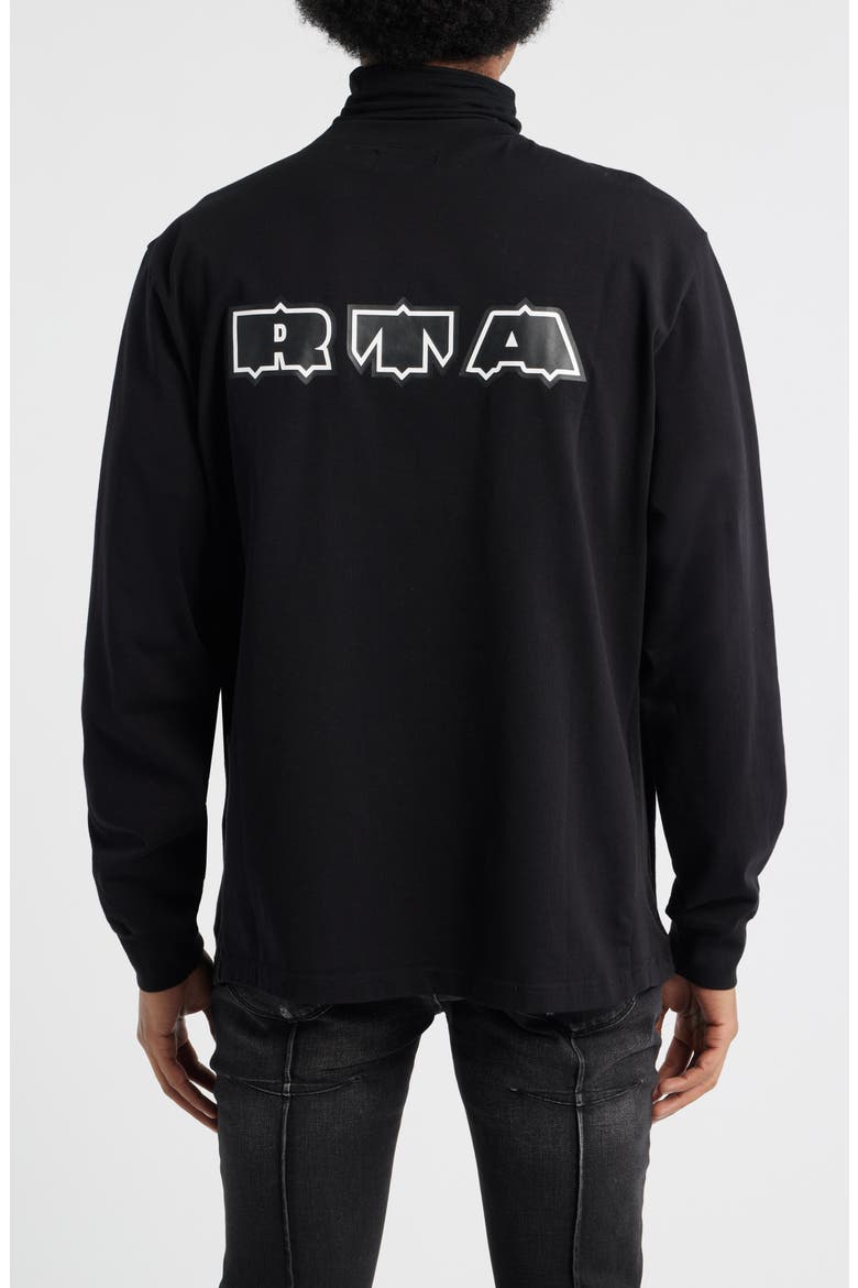 Alexander Graphic Military Patch Turtleneck, Alternate, color, BLACK MILITARY PATCH