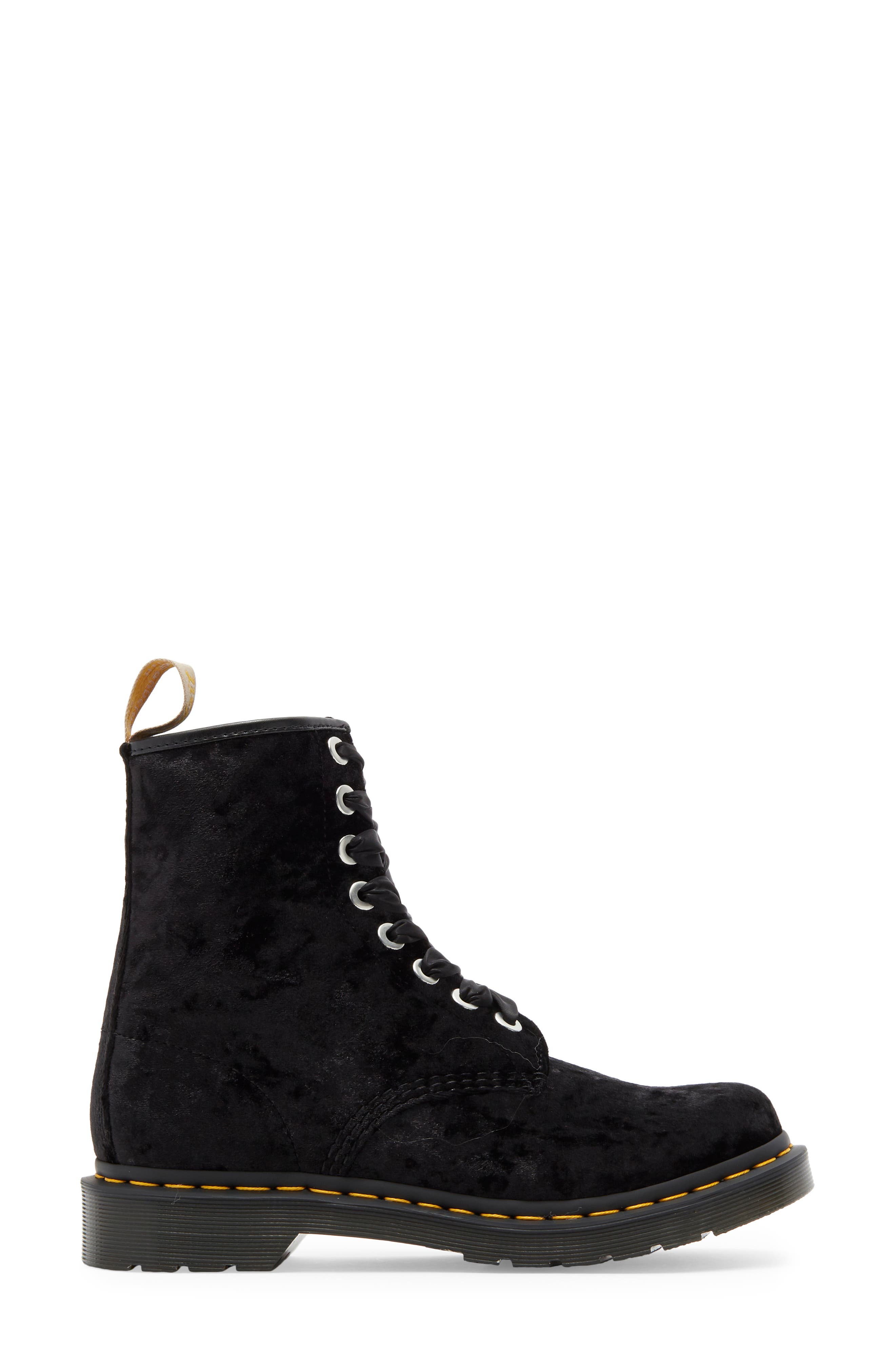 Dr. Martens 1460 Crushed Velvet Combat Boot, Alternate, color, 