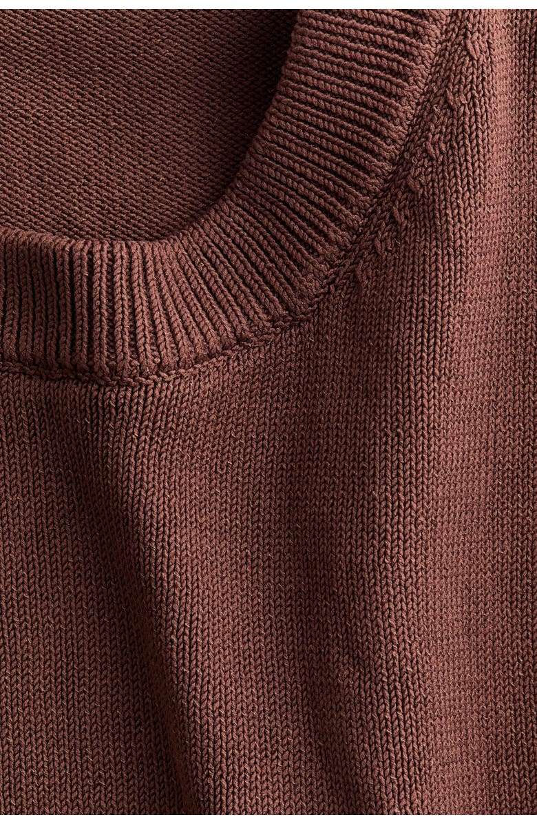 H&M Roll-edge Jumper, Alternate, color, Brown