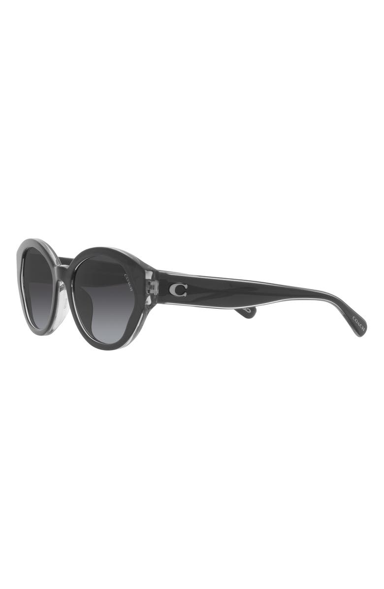 COACH 55mm Gradient Oval Sunglasses, Alternate, color, 