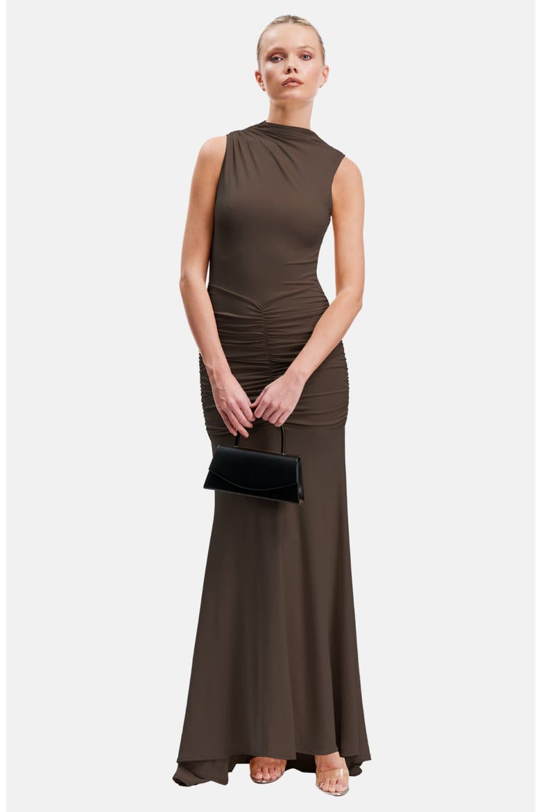 Elina Dress, Alternate, color, Chocolate Brown