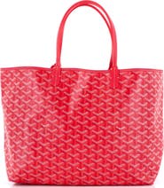 Pre-Owned Goyard Saint Louis Reversible Tote Coated Canvas and Printed Canvas PM