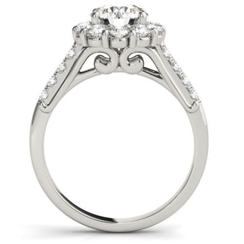 Bliss Diamond 3ct Halo Diamond Engagement Wedding Ring White, Yellow, Or Gold Lab Grown In 14k White Gold
