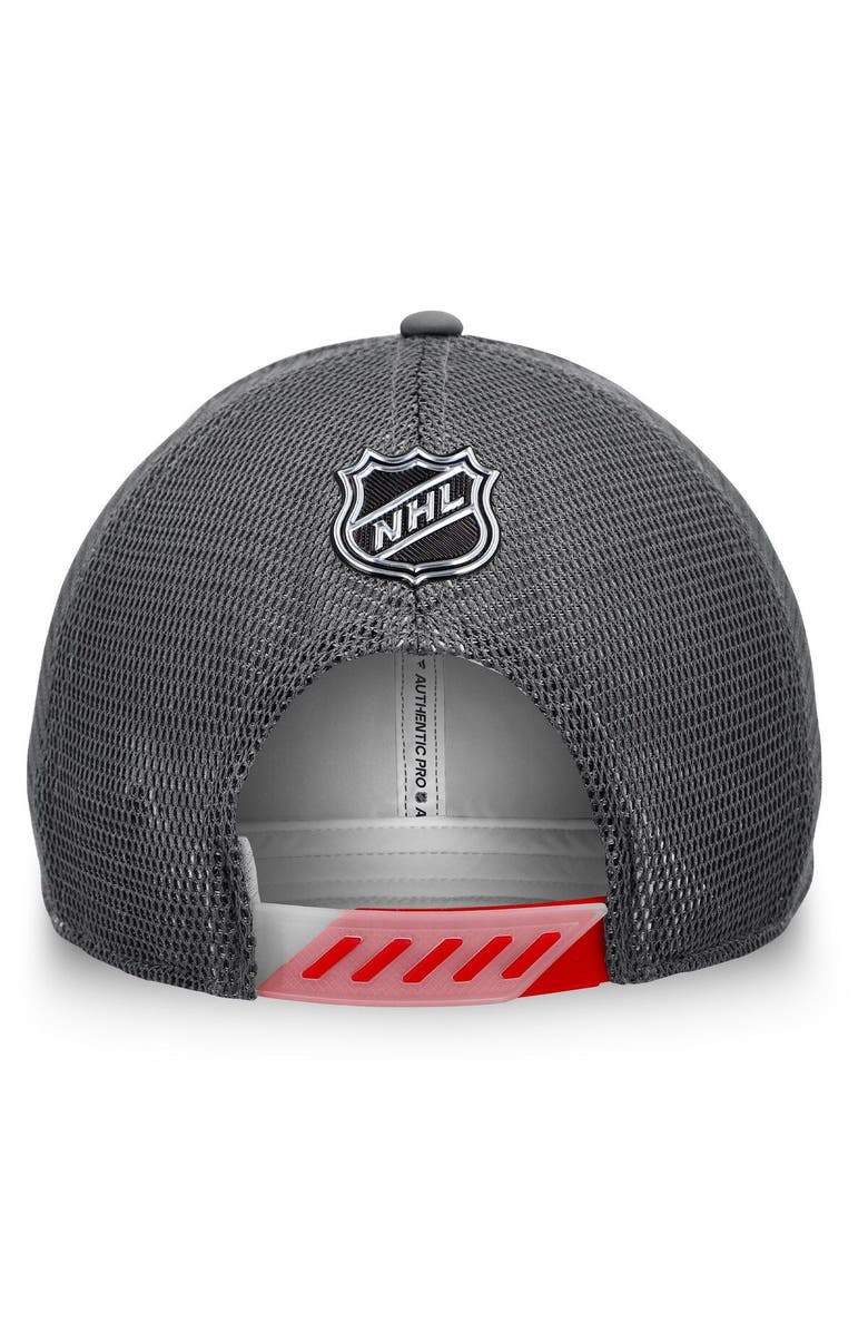 FANATICS Men's Fanatics Branded Charcoal Washington Capitals Authentic Pro Home Ice Trucker Adjustable Hat, Alternate, color, 