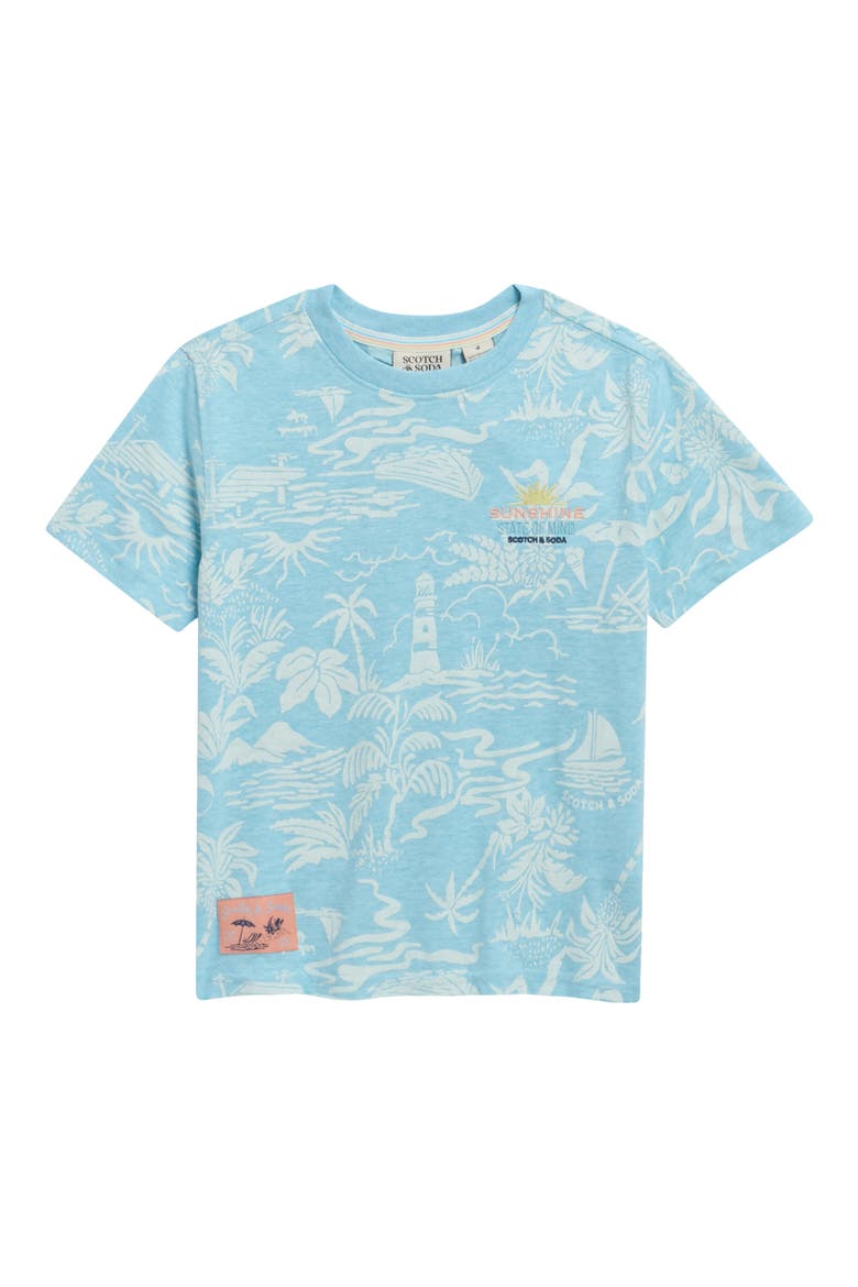 Kids' Fashion T-Shirt, Main, color, LIGHT BLUE HEATHER