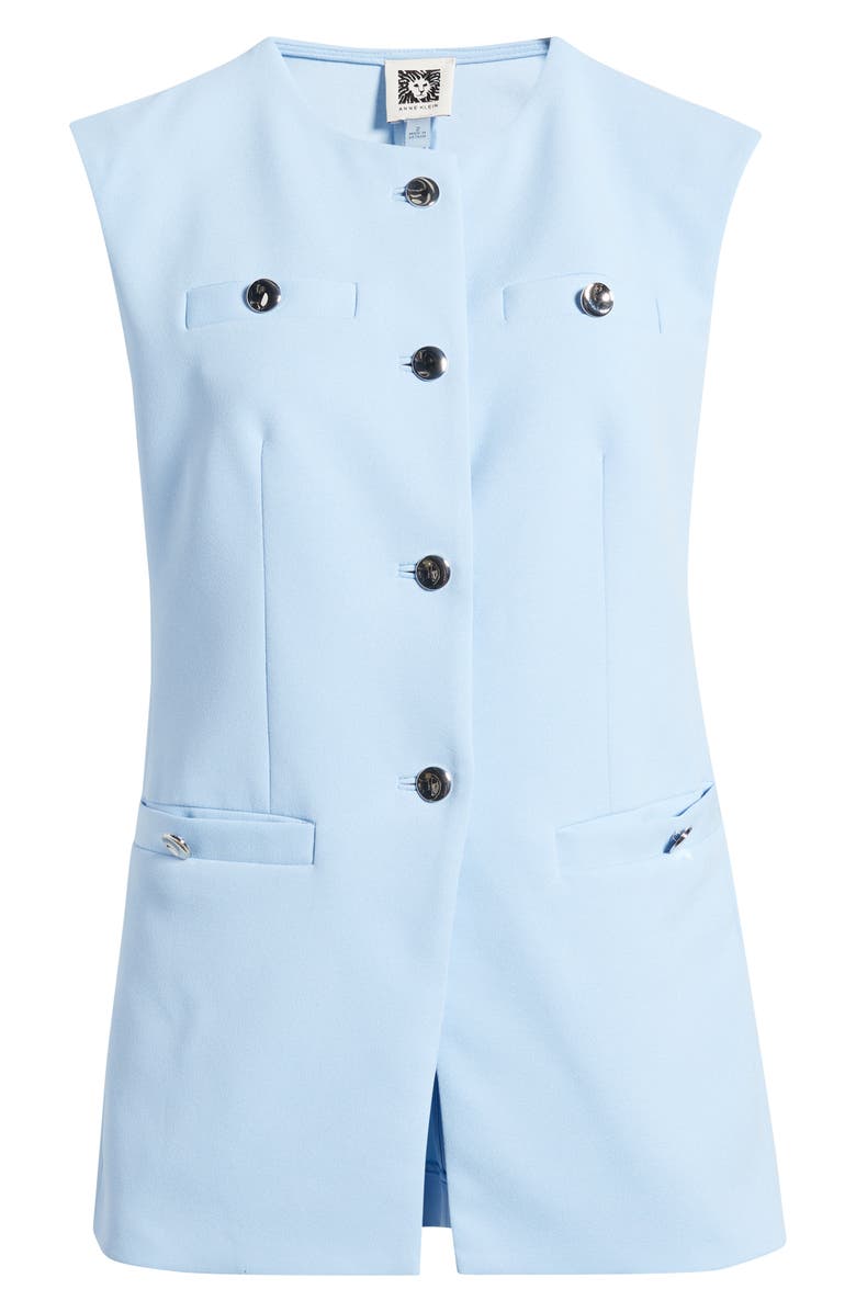 Anne Klein Button-Up Four-Pocket Vest, Alternate, color, Lakeshore