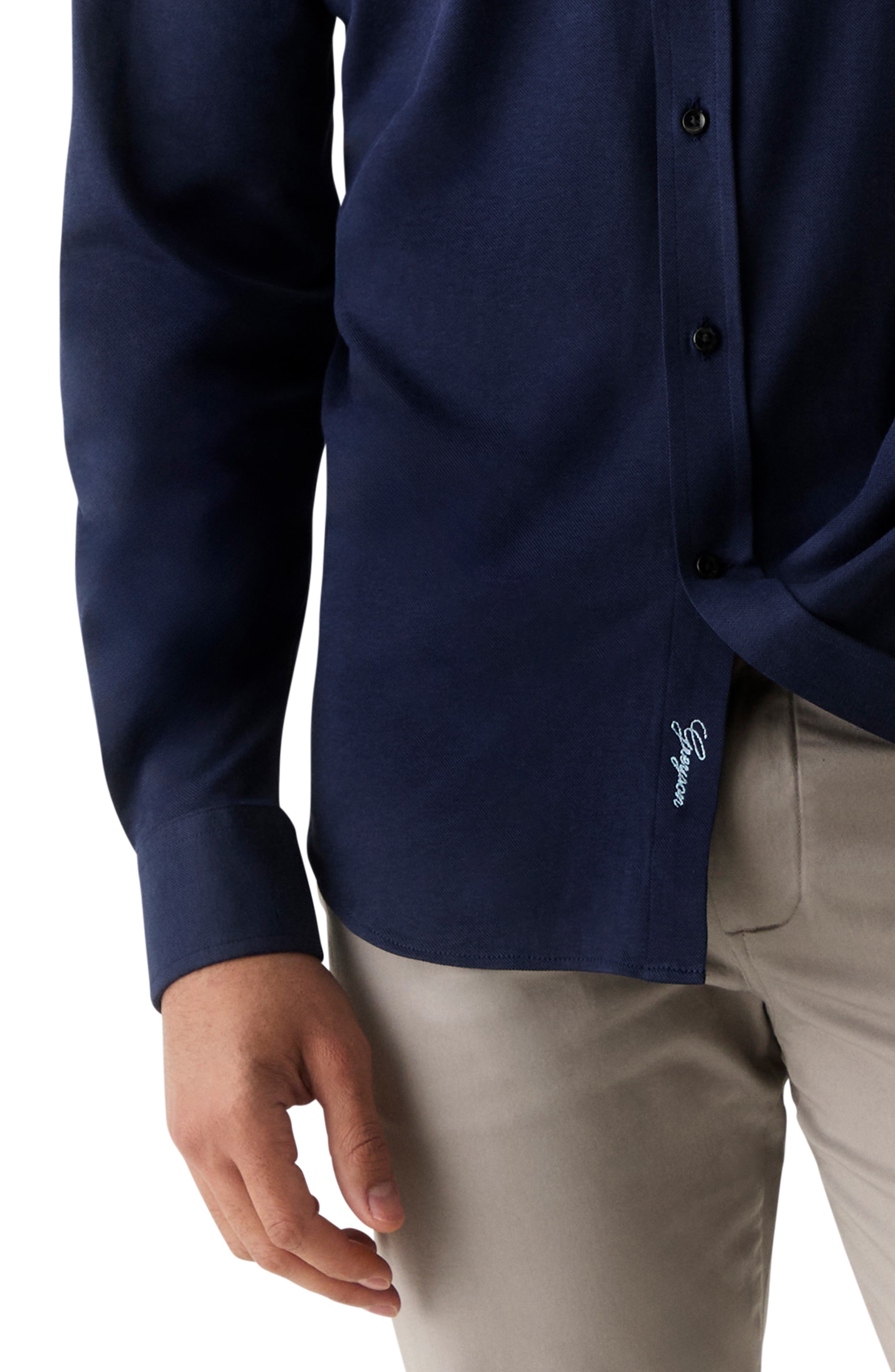 Omaha Brrr Performance Knit Button-Up Shirt - image 4