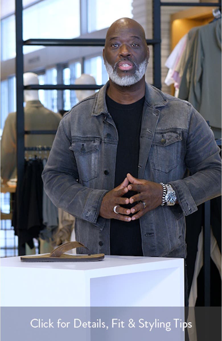 'Draftsmen' Leather Flip Flop, sales video thumbnail