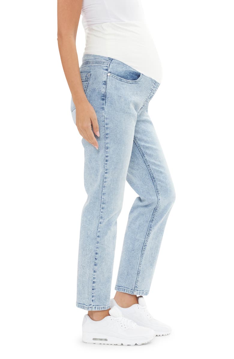 Ripe Maternity Nova Over Bump Cropped Maternity Jean, Alternate, color, Blue Haze