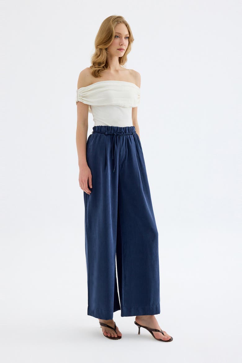 Calira Modal Wide Leg Pants, Alternate, color, Blue