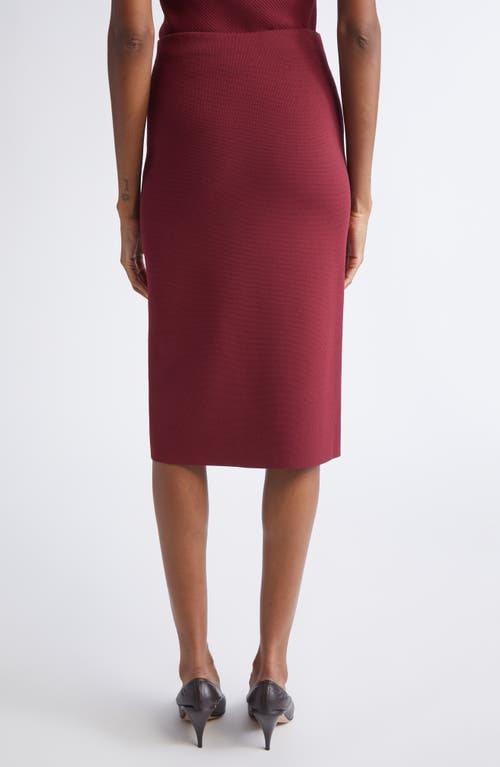 St John St. John Nina Knit Pencil Skirt In Burgundy