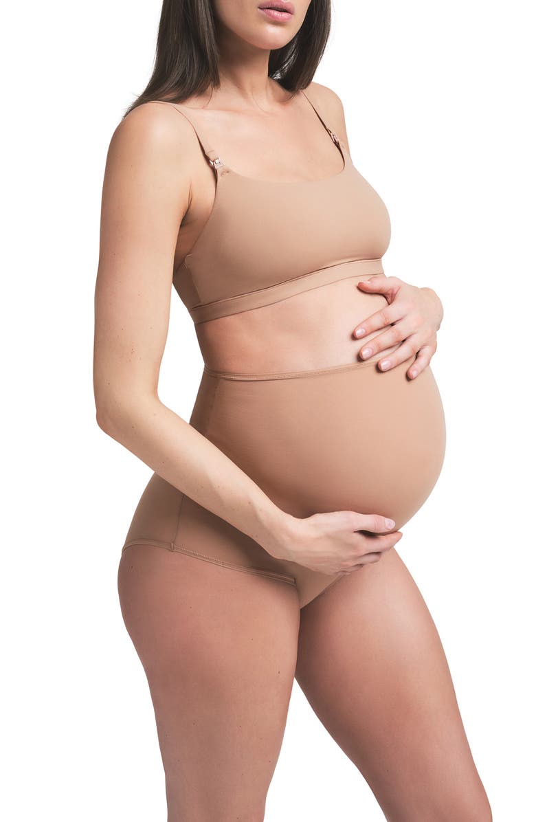 SKIMS Fits Everybody Maternity/Nursing Bra, Alternate, color, Sienna