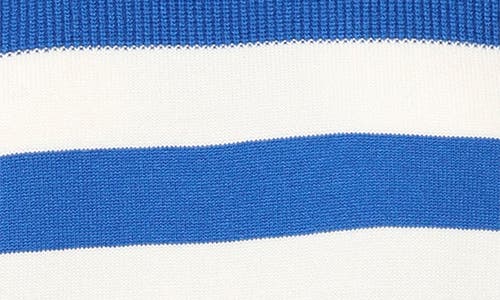 Shop Ichi Knit Stripe Sweater In Turkish Sea