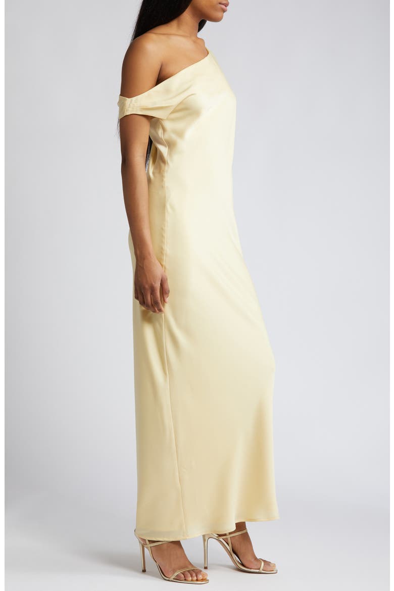 The Tanya One-Shoulder Draped Maxi Dress, Alternate, color, YELLOW