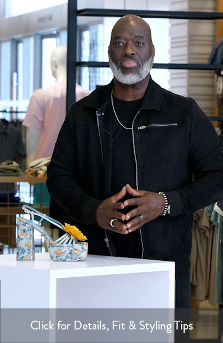 Siena Flower Platform Slingback Sandal, sales video thumbnail