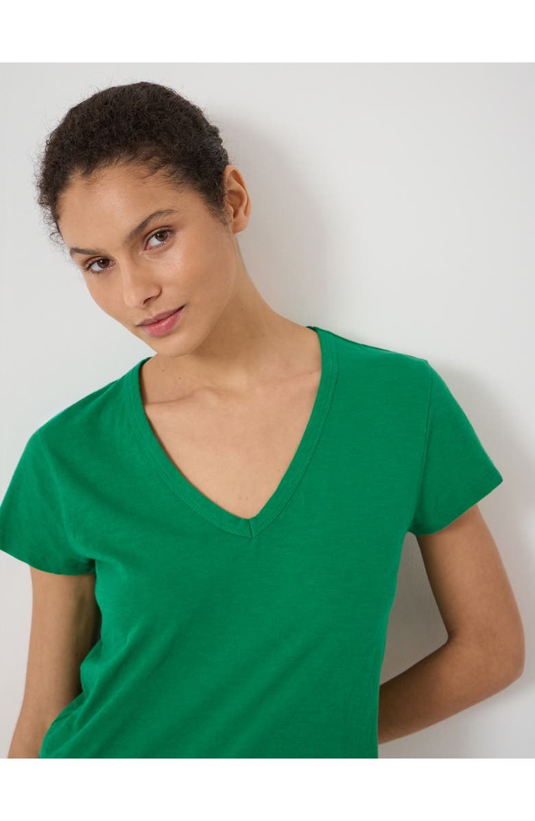 Hush Slim Fit Slub Cotton V-Neck T-shirt, Alternate, color, Bright Green