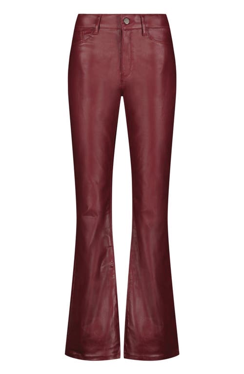 The Noli Shop Aria Coated Flare Jean Petite In Brown