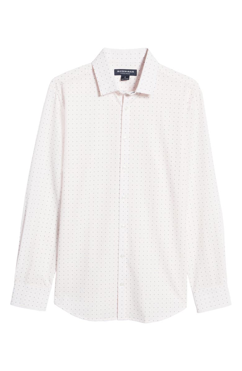 Mizzen+Main Leeward Stretch Dot Button-Up Shirt, Alternate, color,