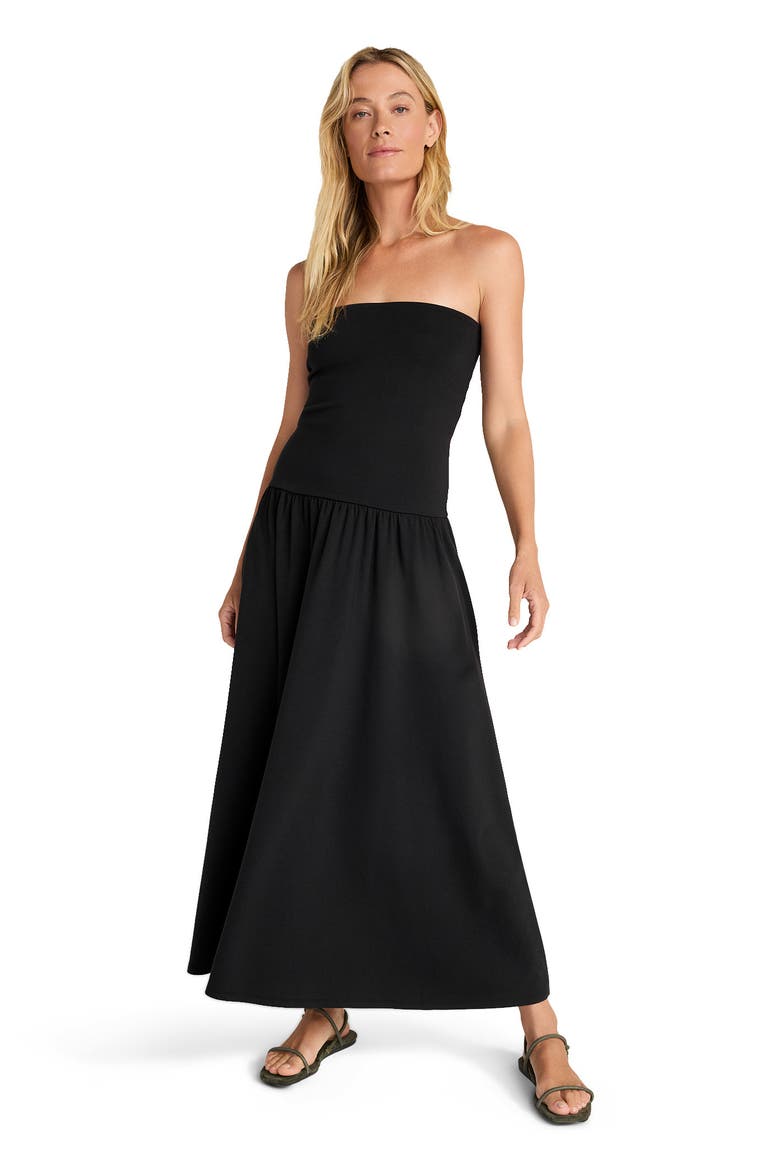 Organic Cotton Modal Strapless Dress, Main, color, Black