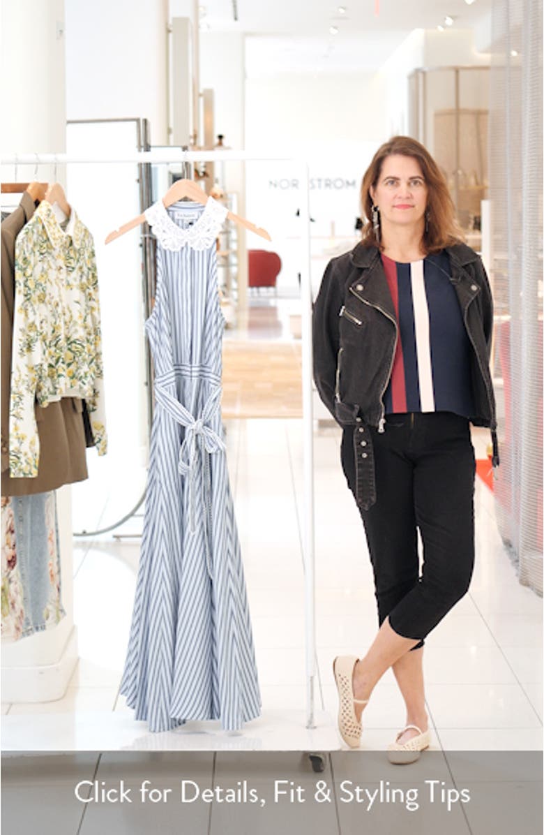 Clara Stripe Sleeveless Midi Shirtdress, sales video thumbnail