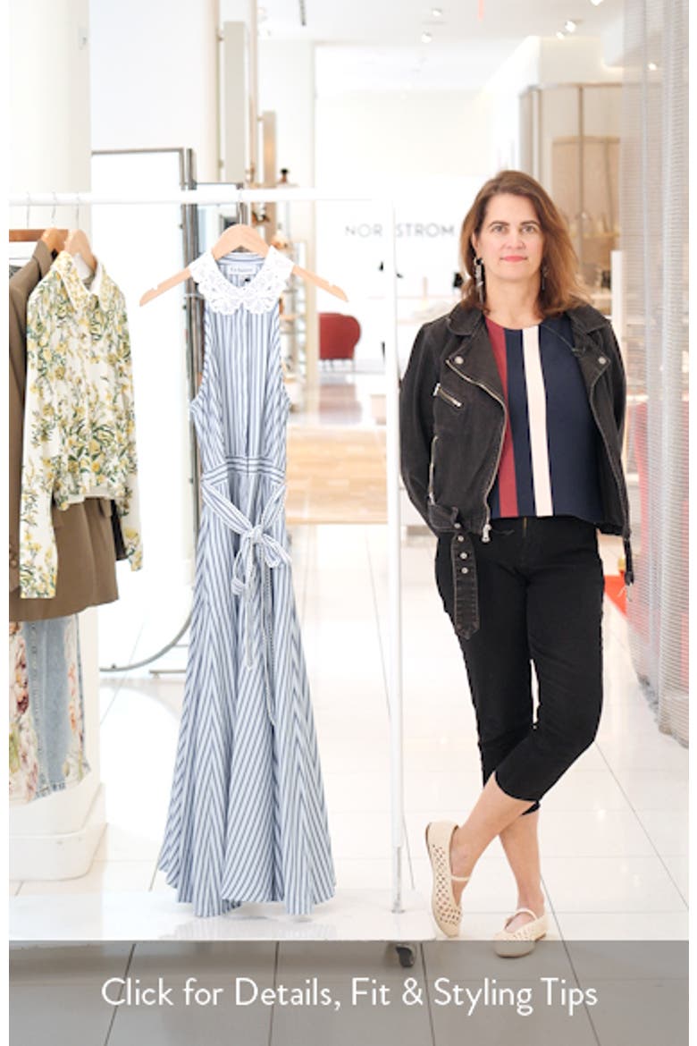 Clara Stripe Sleeveless Midi Shirtdress video
