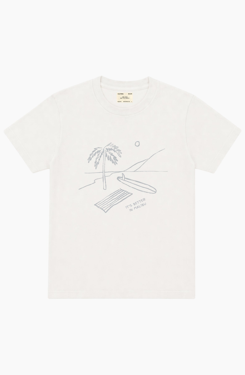 CALIFORNIA INCLINE It's Better In Malibu Tee, Main, color, Salt