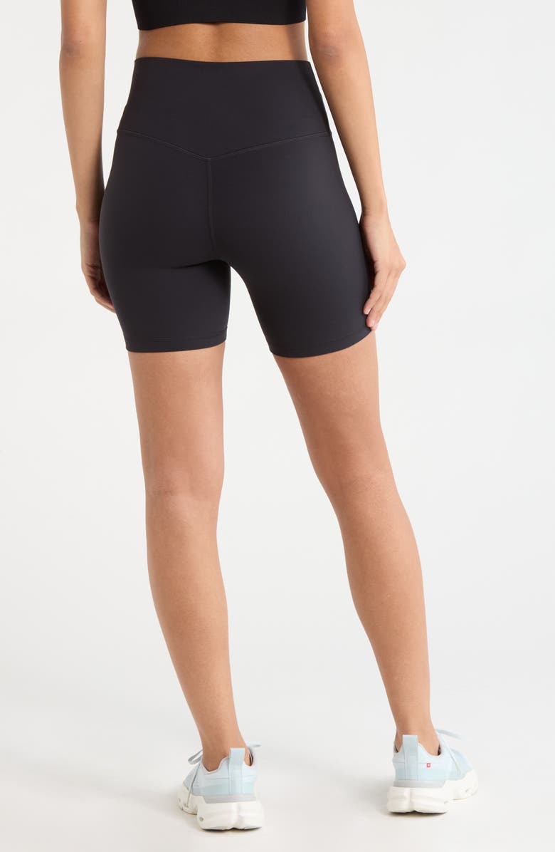 Zella Studio Luxe Bike Shorts, Alternate, color, Black