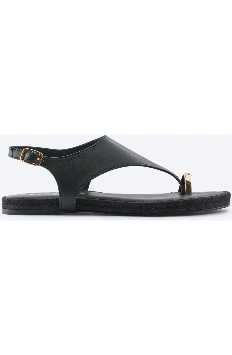 VISCATA Delmar Leather Sandal Flats, Main, color, Black