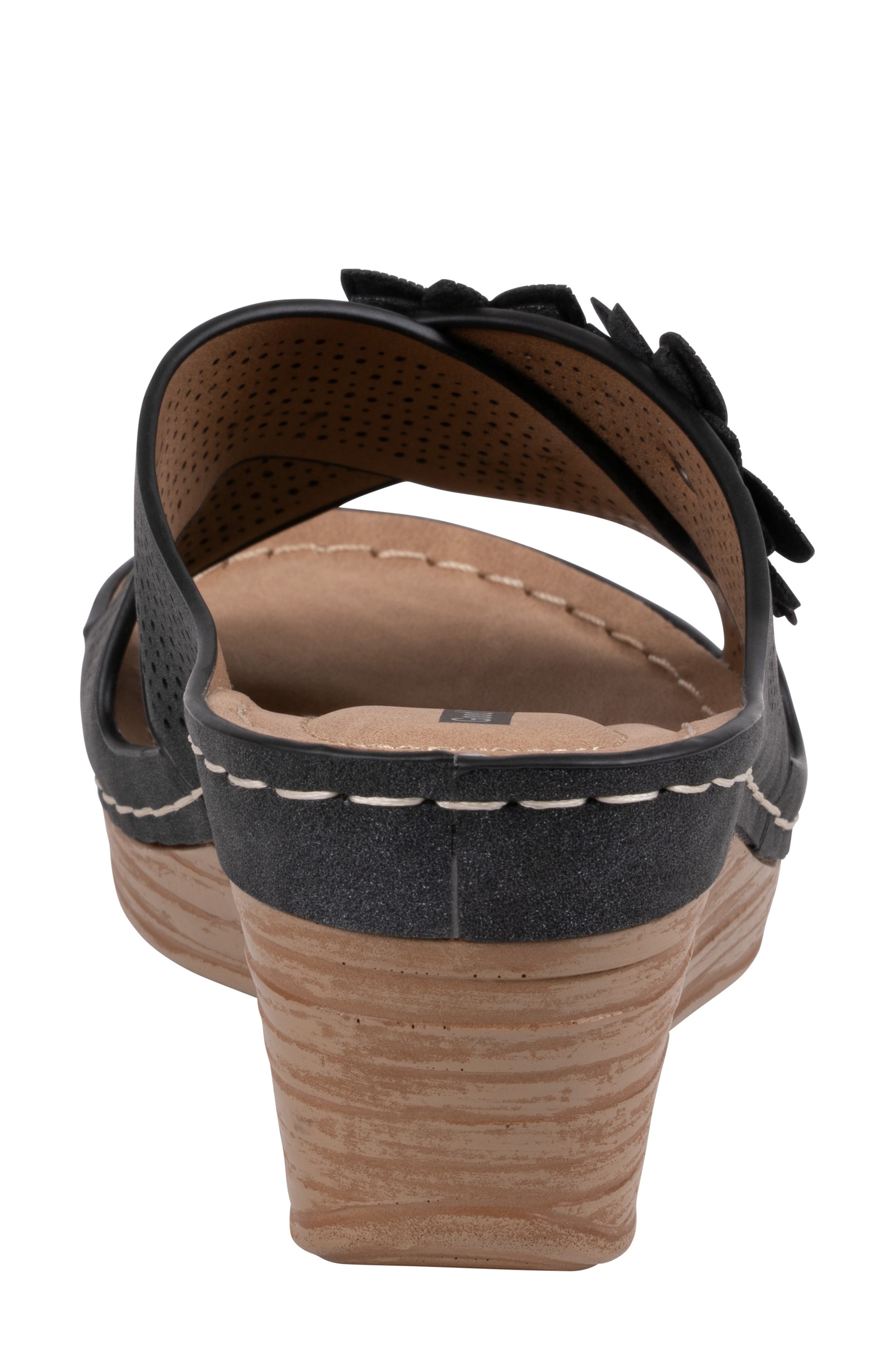 GOOD CHOICE NEW YORK Nylie Platform Wedge Slide Sandal, Alternate, color, Black