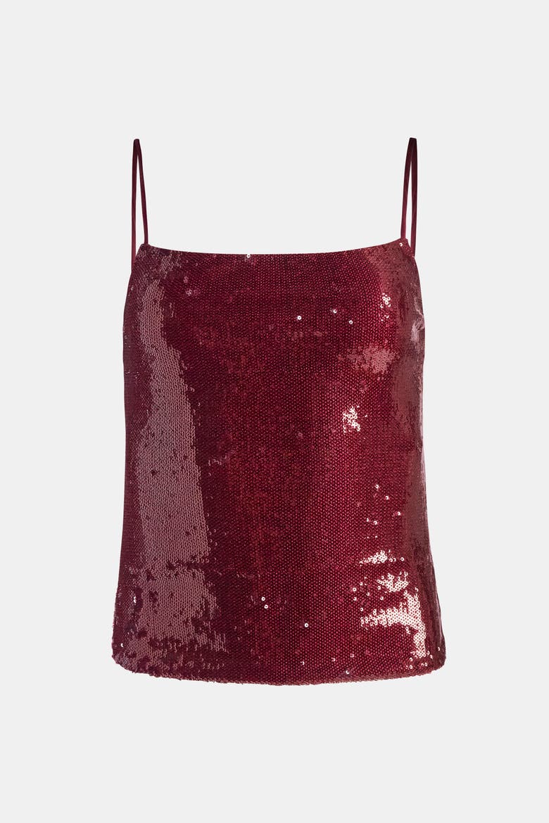Sequin Column Tank, Alternate, color, Burgundy