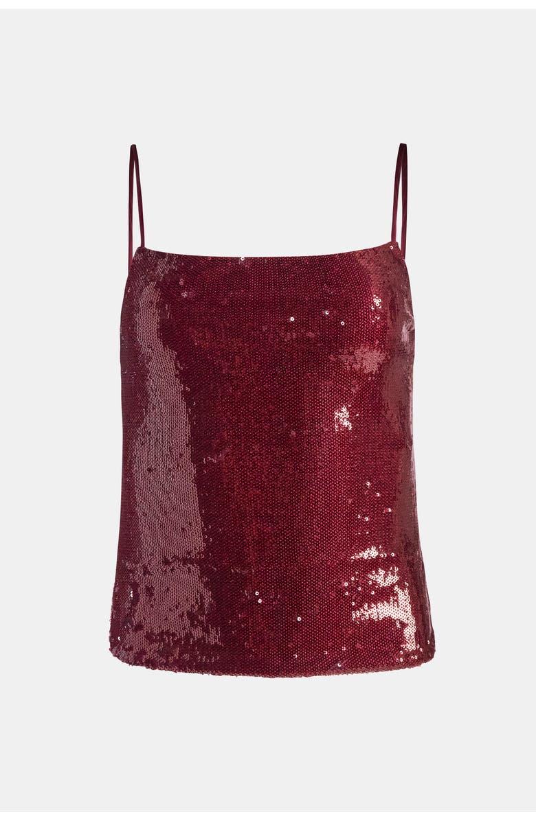 KATE BARTON Sequin Column Tank, Alternate, color, Burgundy