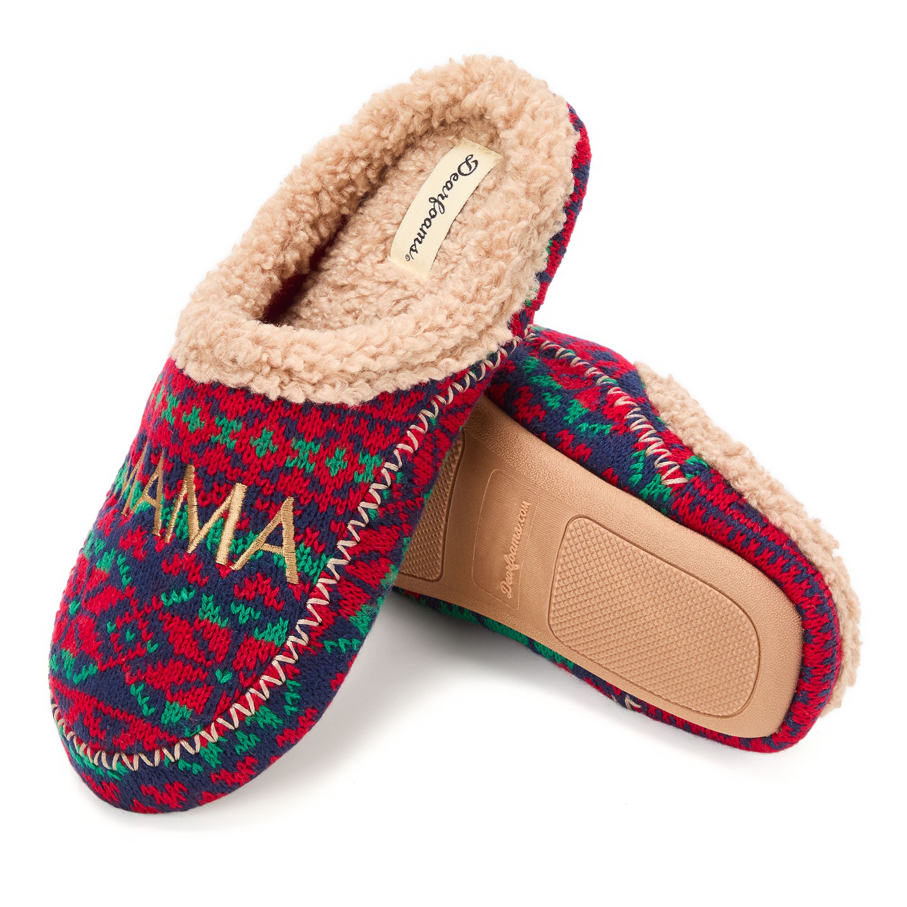 DEARFOAMS Mama Bear Clog Slipper, Alternate, color, Fairisle