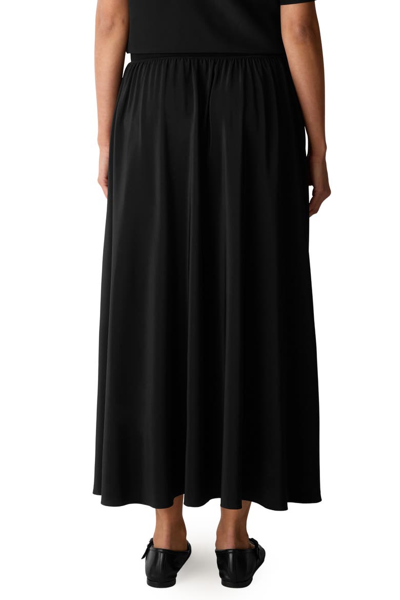 Silk Circle Maxi Skirt, Alternate, color, BLACK