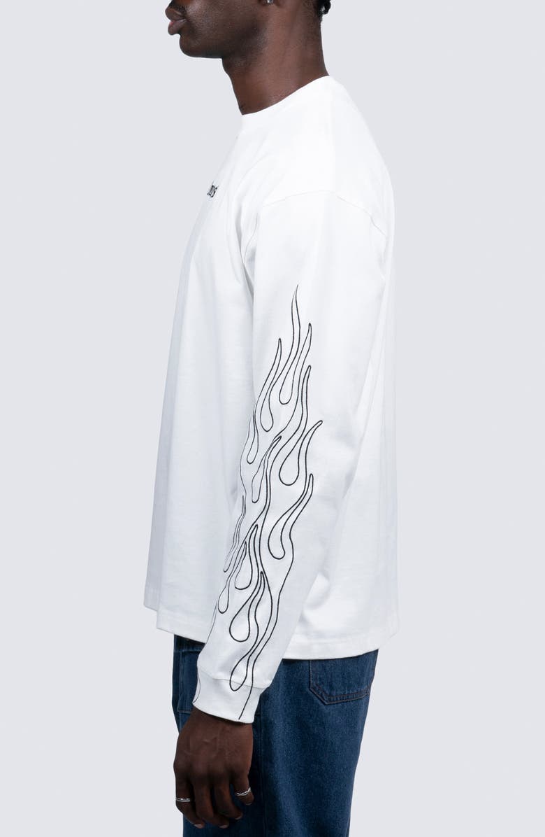 PLEASURES Fiery Heavyweight Cotton Logo T-Shirt, Alternate, color,