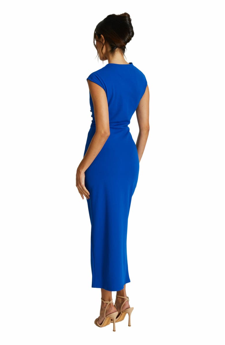 QUIZ Scuba Crepe Maxi Dress With Wrap Button Detail, Alternate, color, 
