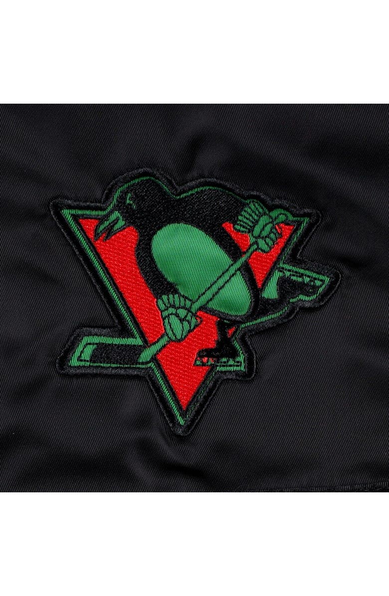 STARTER Men's Starter x Ty Mopkins Black Pittsburgh Penguins Black History Month Varsity Full-Zip Jacket, Alternate, color, Black