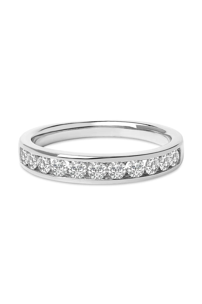 14K Gold 1/2 Cttw Round Diamond 11 Stone Channel Set Band, Main, color, White