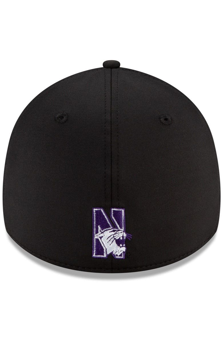 New Era Men's New Era Black Northwestern Wildcats Campus Preferred 39THIRTY Flex Hat, Alternate, color, 