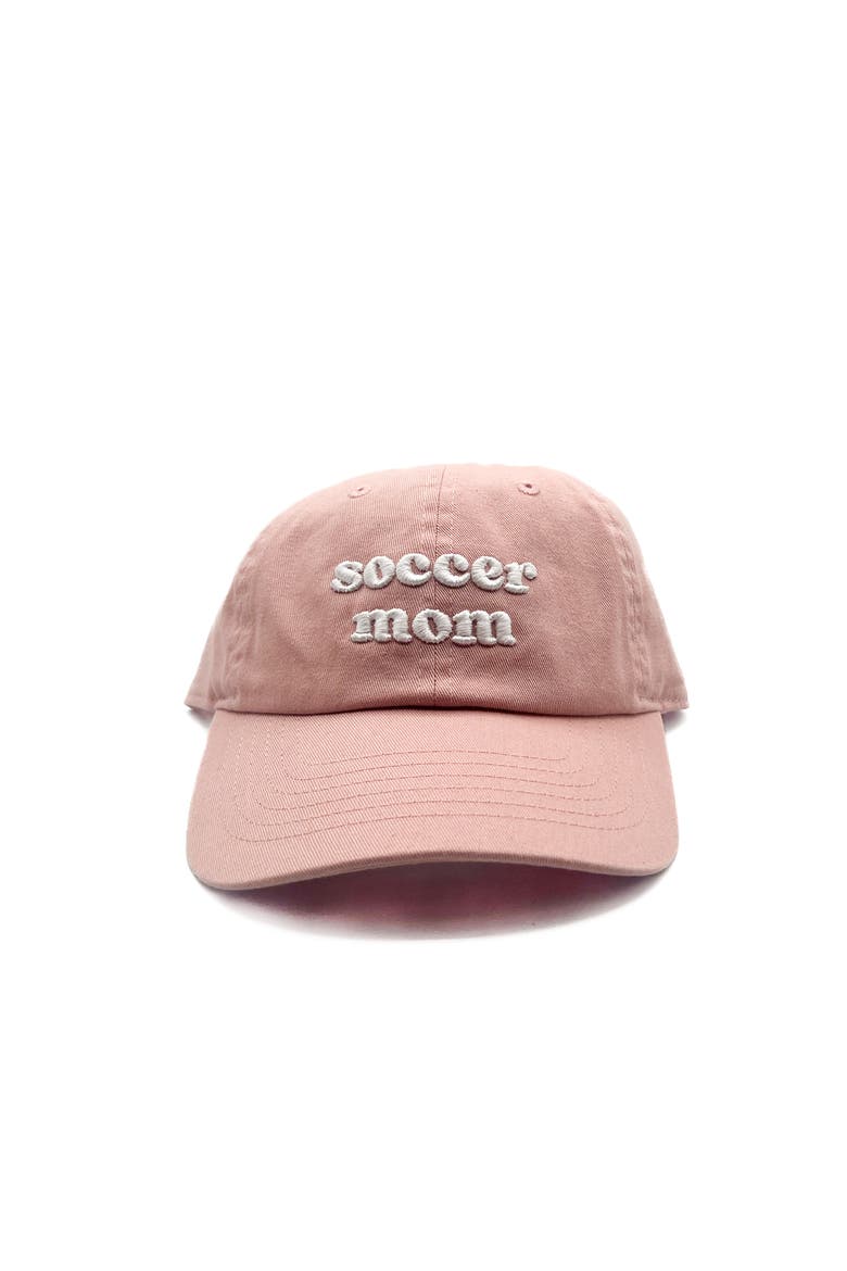 Soccer Mom Baseball Hat, Main, color, Dusty Rose