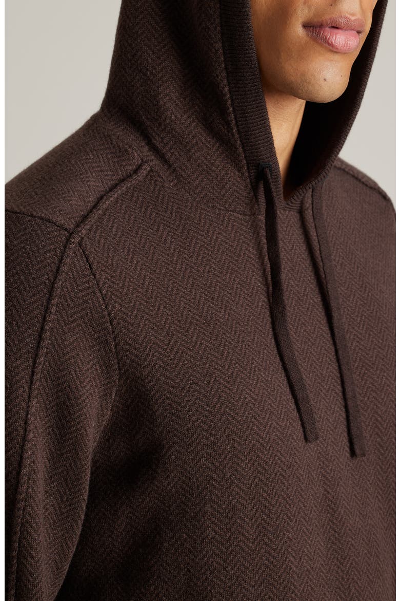 Emerson Knit Wool & Cashmere Hoodie, Alternate, color, RISTRETTO BROWN HEATHER