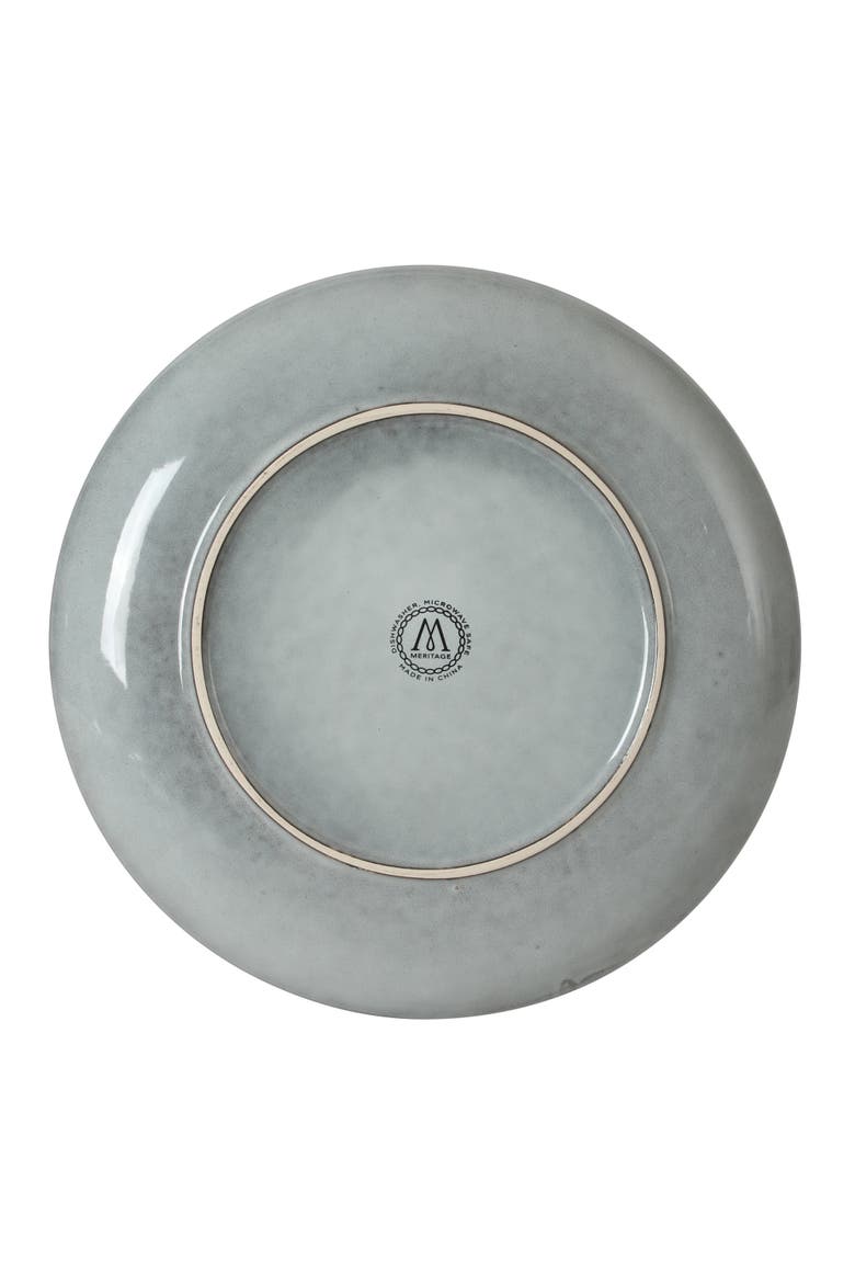 Jasper 16 Piece Plates and Bowls Reactive Glaze Dishes Stoneware Ceramic Dinnerware Set - Service for 4, Alternate, color, Grey