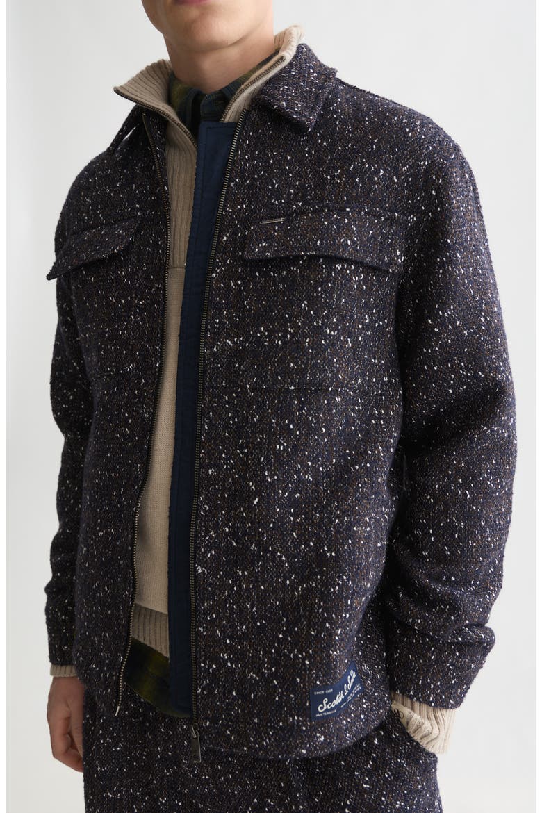 Tailored Tweed Jacket, Alternate, color, SKY CAPTAIN